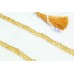 Single Line Natural Golden Topaz Gemstone Cut Beads String Necklace